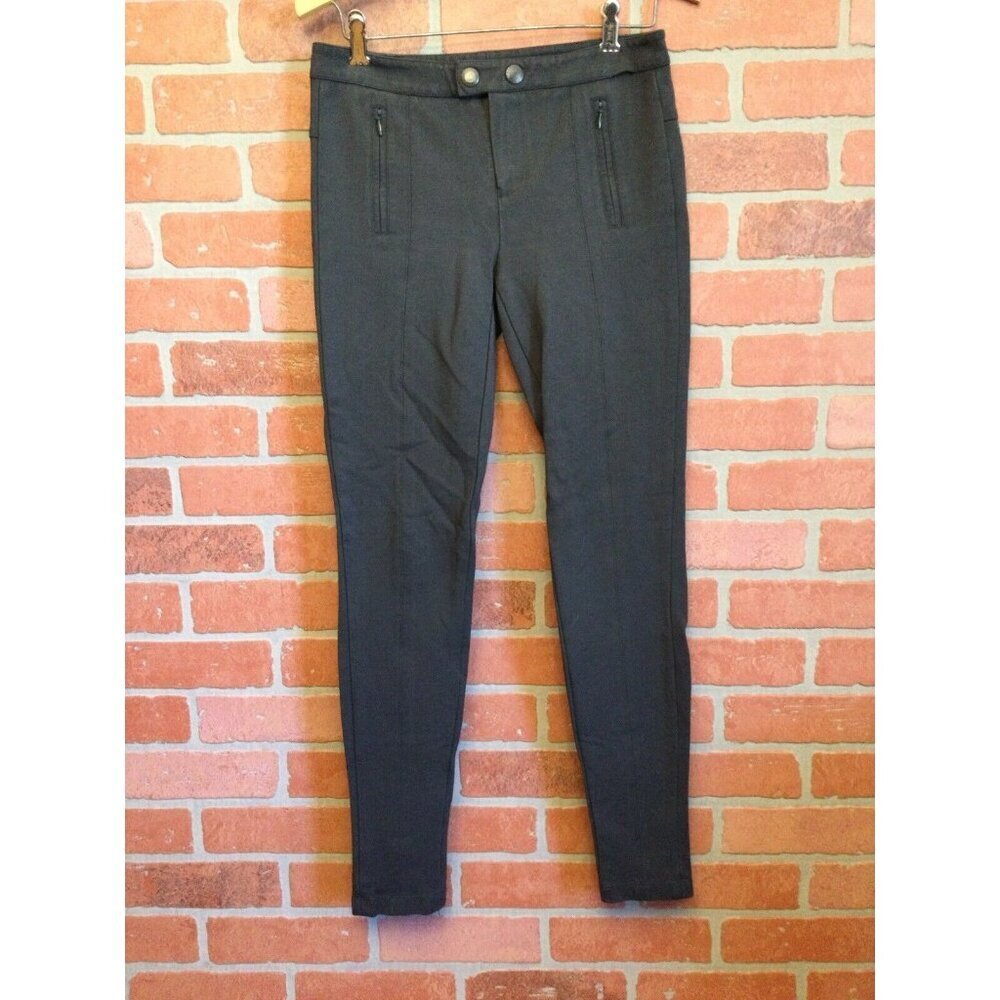 Vince black straight leg casual riding pants zipper pockets women’s size US 2